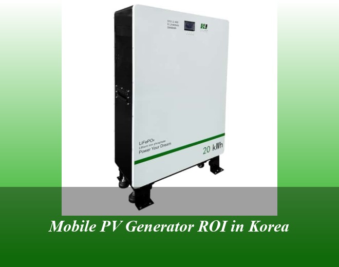 Mobile PV Generator ROI in Korea